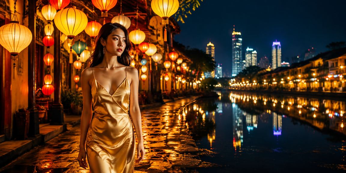 Không khí chợ đêm Hội An – hình ảnh gợi lên cảm giác hồi hộp khi chờ kết quả xổ số