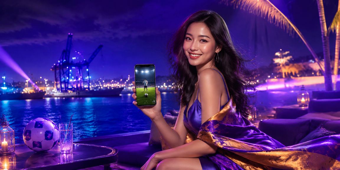 Màn hình cá cược bóng đá về đêm tại Vũng Tàu với ánh đèn neon rực rỡ